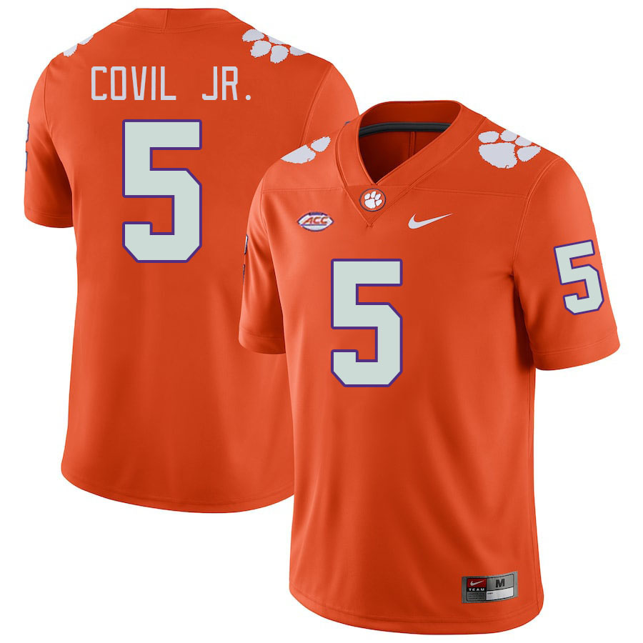 Men #5 Sherrod Covil Jr. Clemson Tigers College Football Jerseys Stitched-Orange